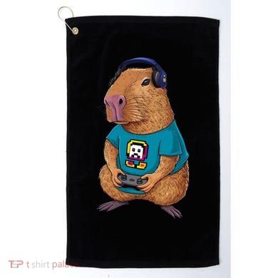 Capybara Funny Video Games Capybara Great Gift Golf Towel