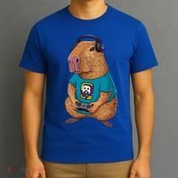 Capybara Funny Video Games Capybara Great Gift T-Shirt thumb 3
