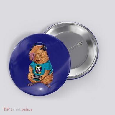 Capybara Funny Video Games Capybara Great Gift Button