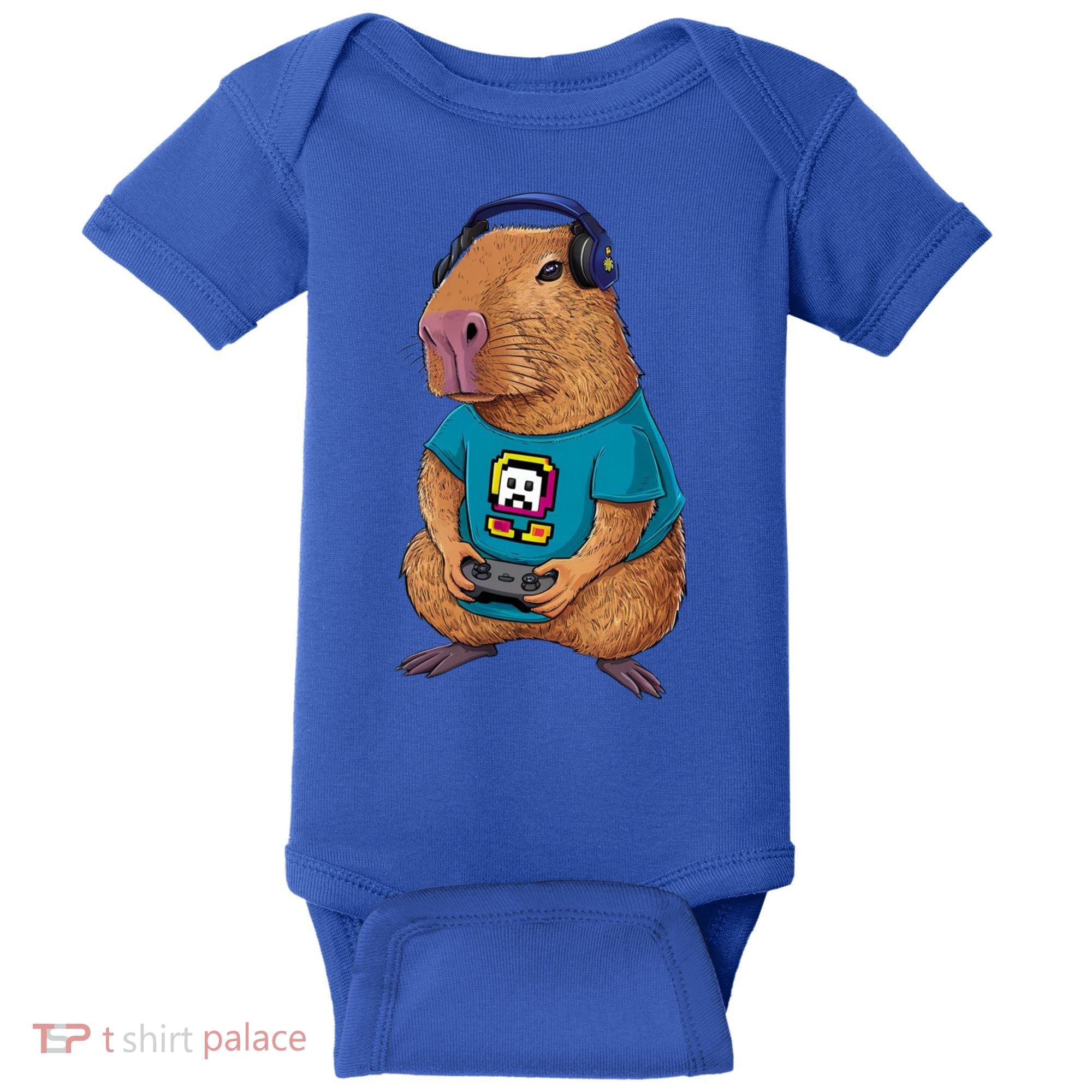Capybara Funny Video Games Capybara Great Gift Baby Bodysuit