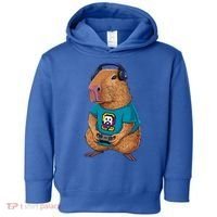 Capybara Funny Video Games Capybara Great Gift Toddler Hoodie thumb 0