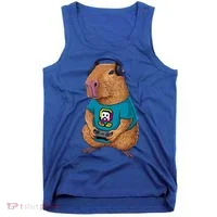 Capybara Funny Video Games Capybara Great Gift Tank Top thumb 0