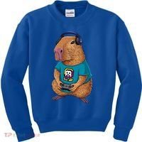 Capybara Funny Video Games Capybara Great Gift Kids Sweatshirt thumb 0