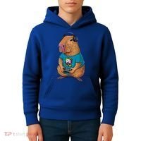 Capybara Funny Video Games Capybara Great Gift Kids Hoodie thumb 4