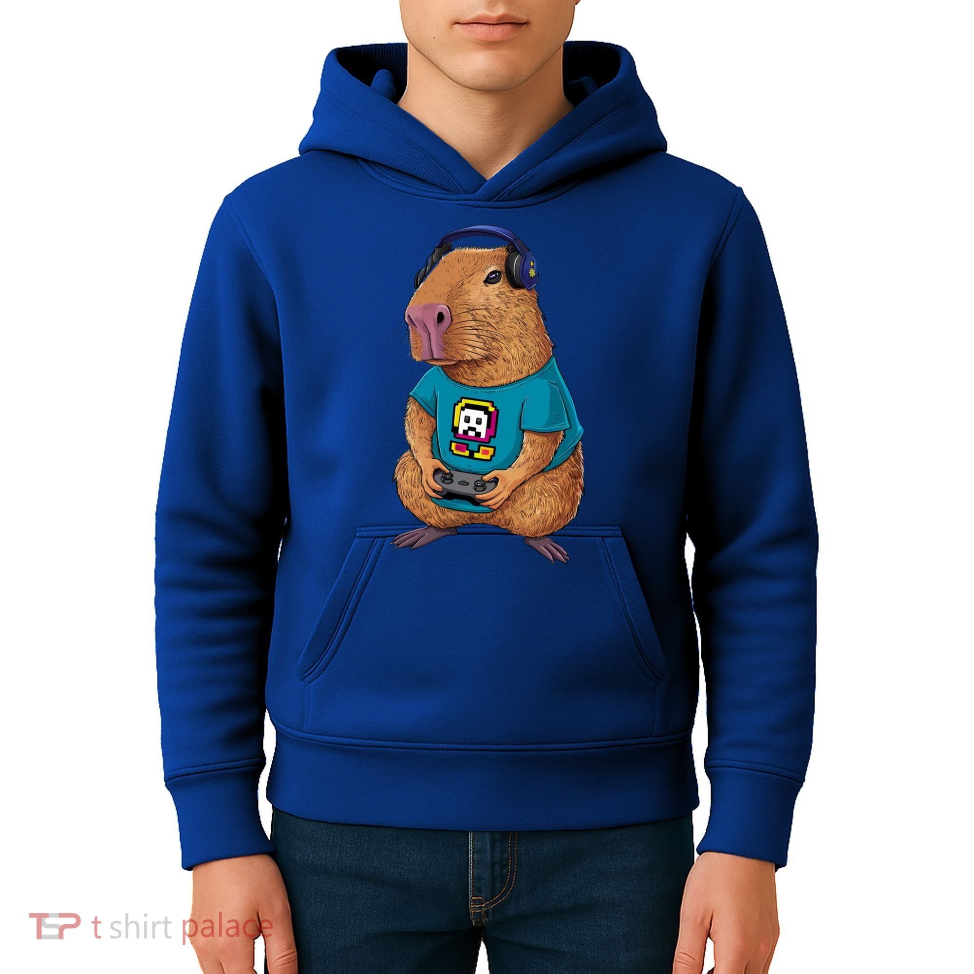 Capybara Funny Video Games Capybara Great Gift Kids Hoodie