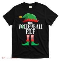 Christmas Funny Volleyball ELF Xmas Pajama Matching Family T-Shirt thumb 0