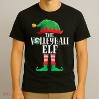 Christmas Funny Volleyball ELF Xmas Pajama Matching Family T-Shirt thumb 3