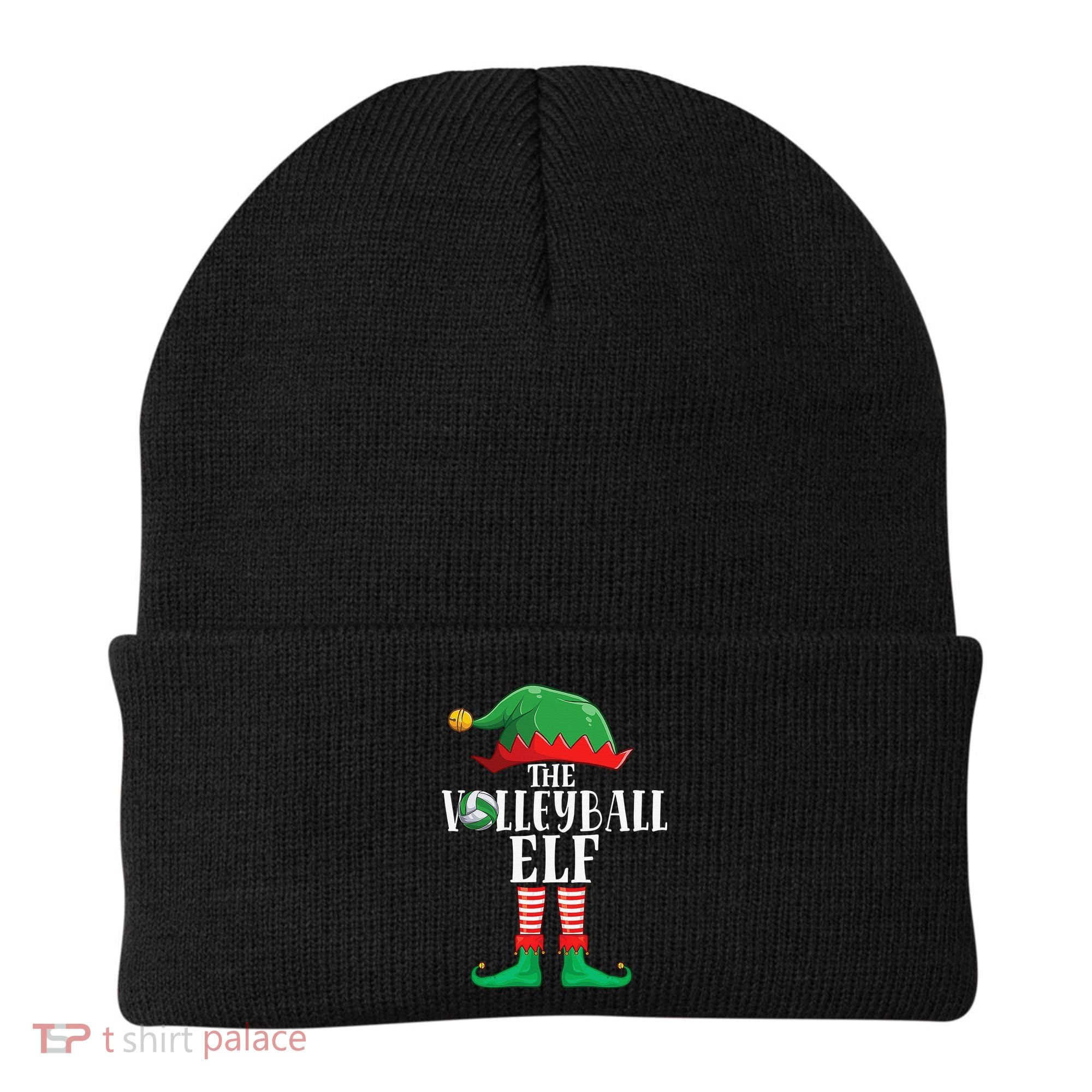 Christmas Funny Volleyball ELF Xmas Pajama Matching Family Beanie