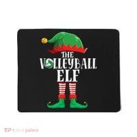 Christmas Funny Volleyball ELF Xmas Pajama Matching Family Mousepad thumb 0