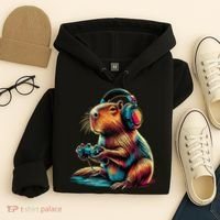 Capybara Funny Video Games Capybara Hoodie thumb 4
