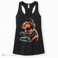 Capybara Funny Video Games Capybara Women's Tank Top thumb 0