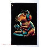 Capybara Funny Video Games Capybara Golf Towel thumb 0