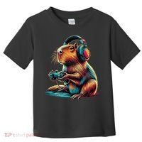 Capybara Funny Video Games Capybara Toddler T-Shirt thumb 0