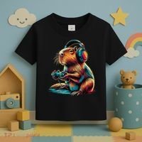 Capybara Funny Video Games Capybara Toddler T-Shirt thumb 3
