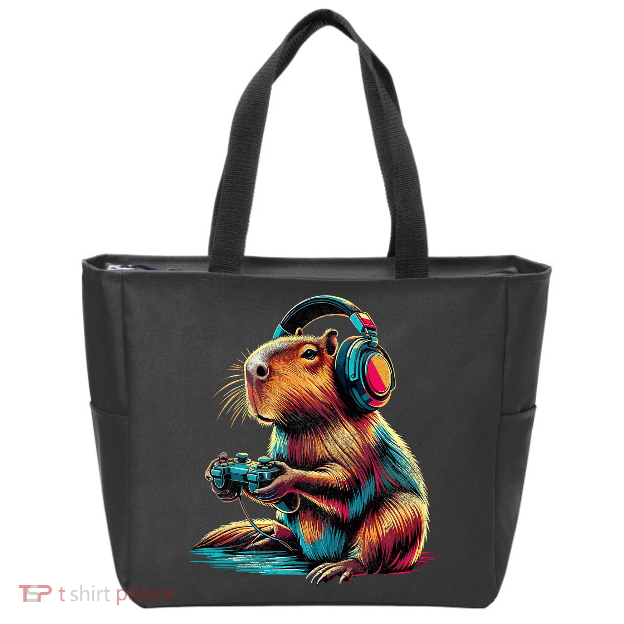 Capybara Funny Video Games Capybara Tote Bag