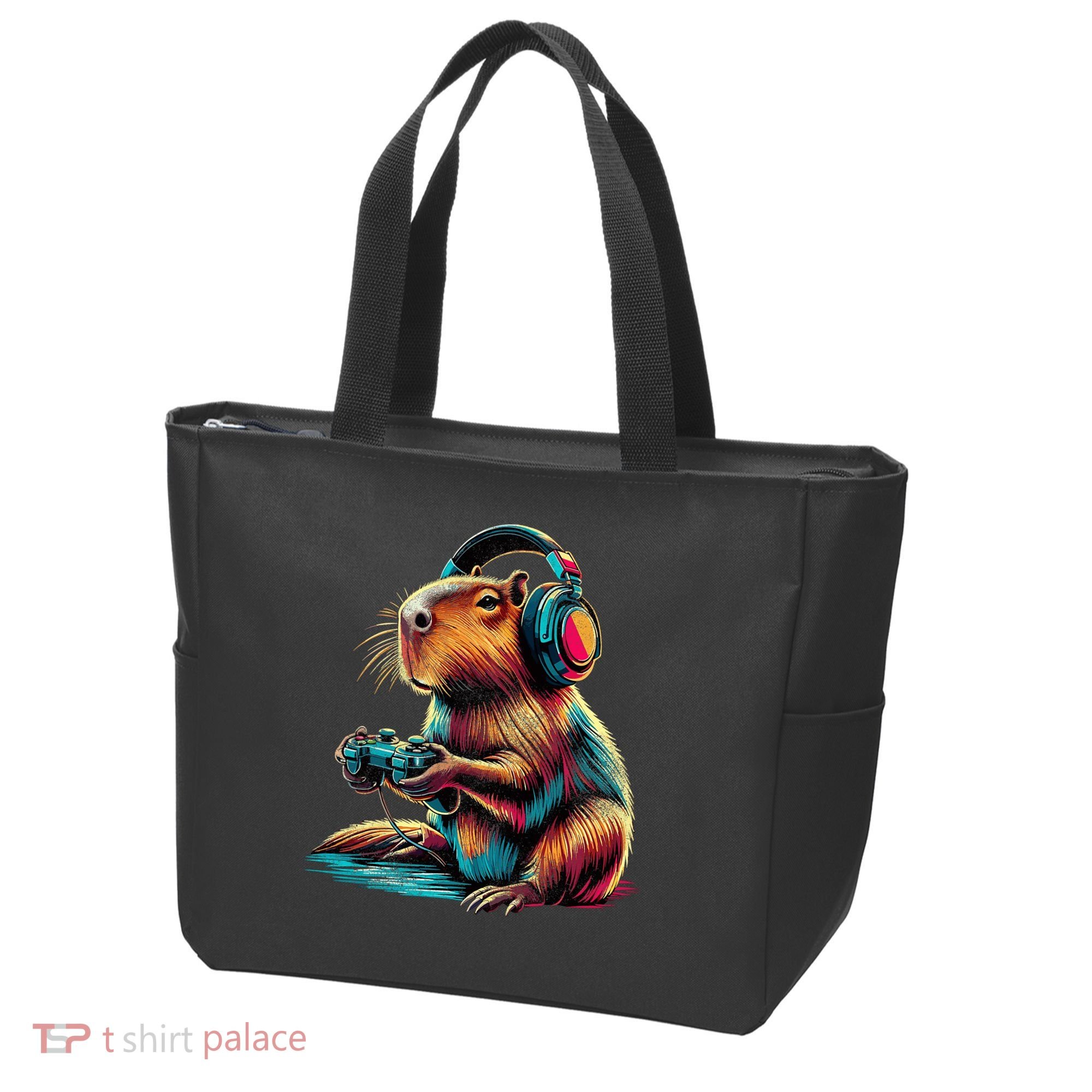 Capybara Funny Video Games Capybara Tote Bag