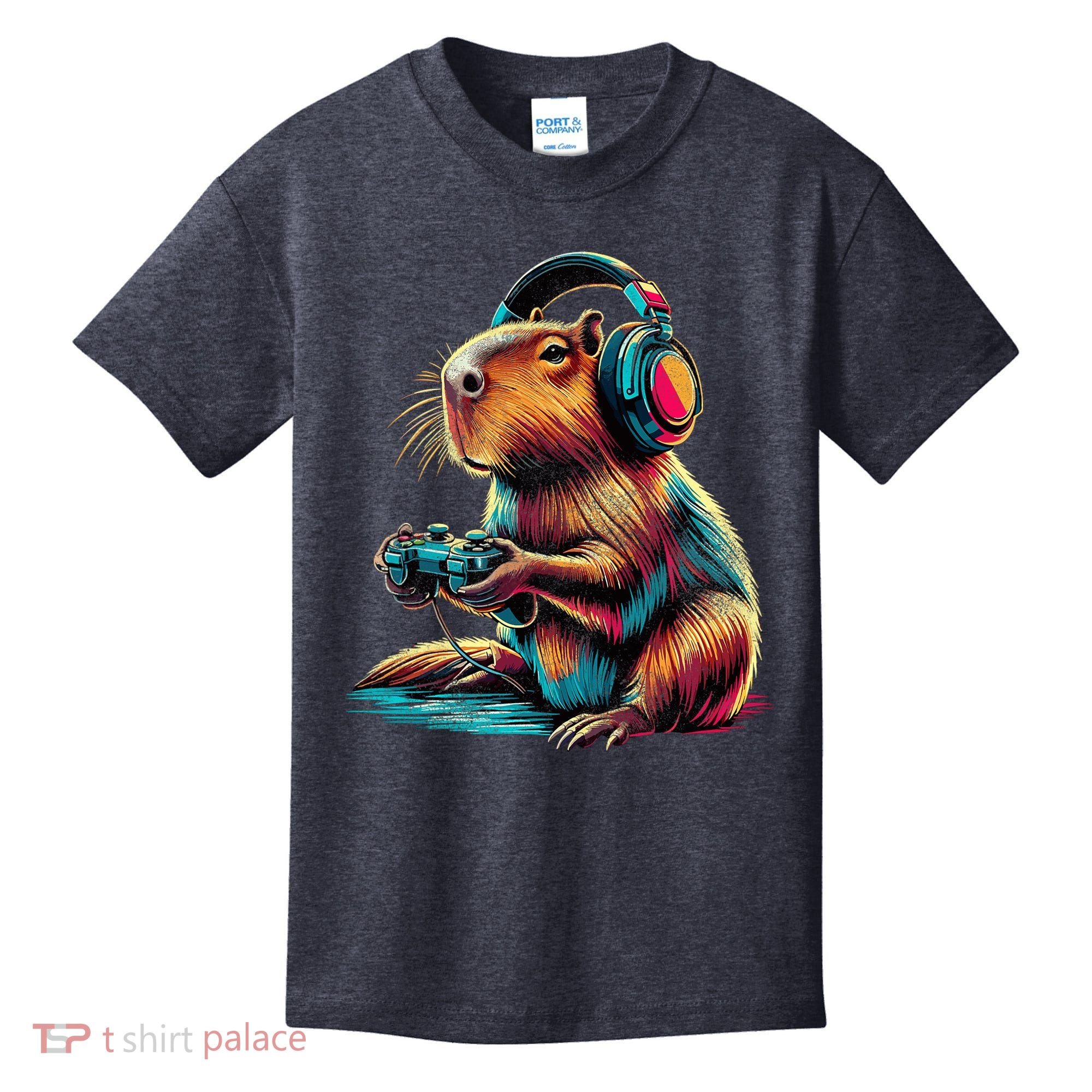 Capybara Funny Video Games Capybara Kids T-Shirt