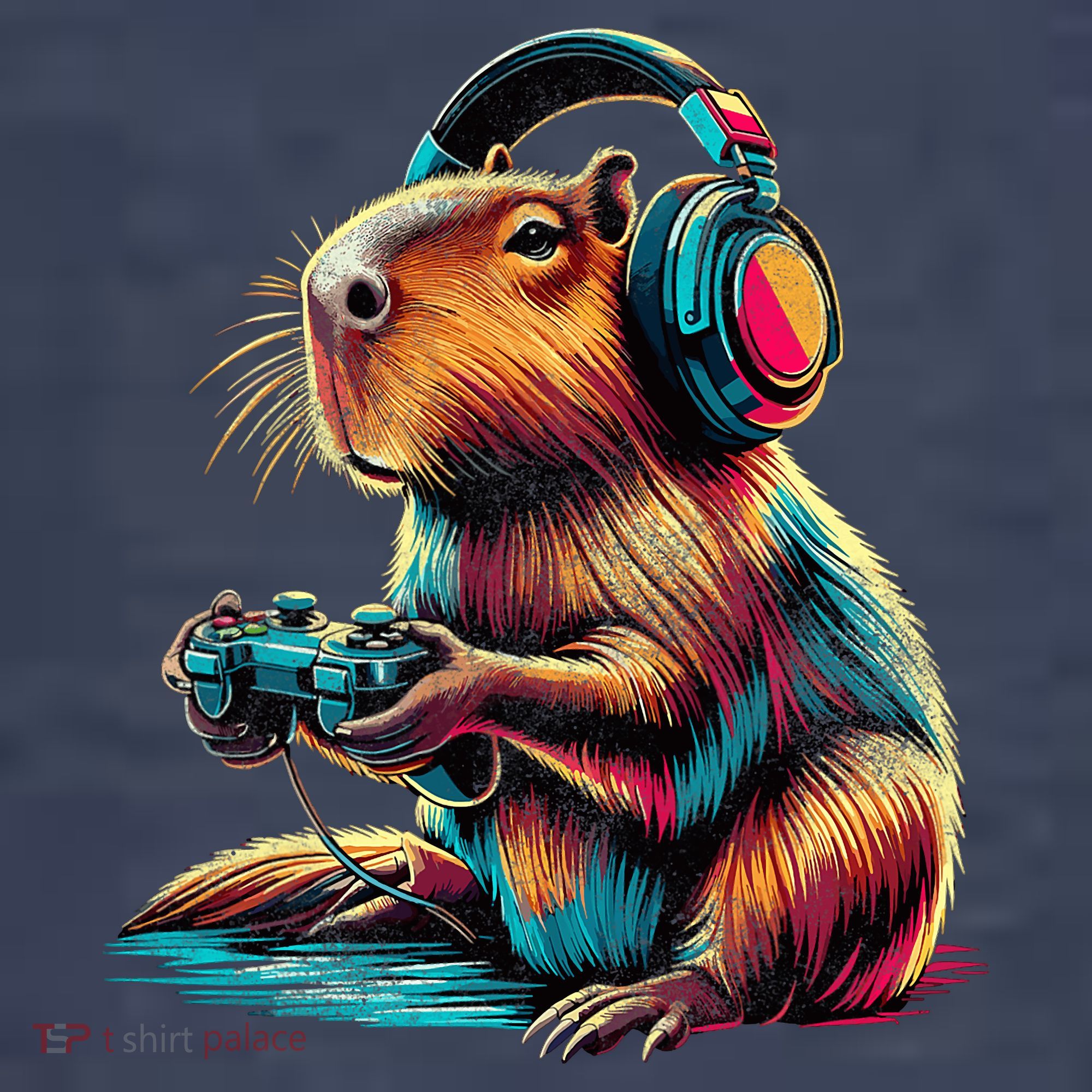 Capybara Funny Video Games Capybara Kids T-Shirt
