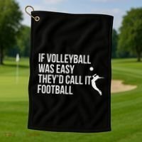 Cute Funny Volleyball Golf Towel thumb 1