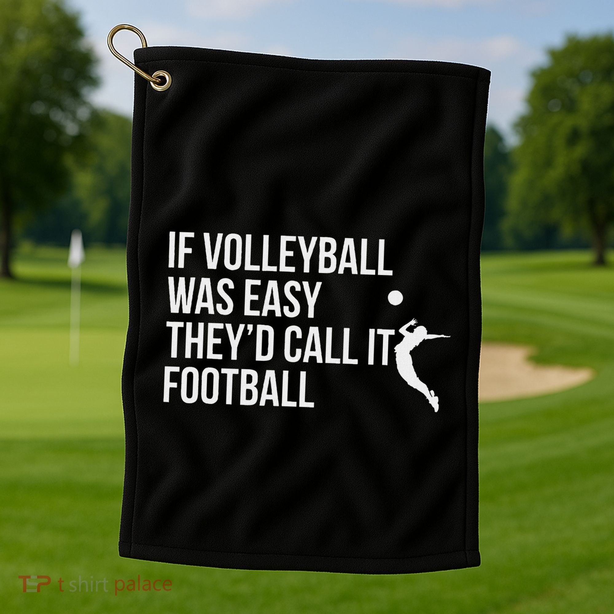 Cute Funny Volleyball Golf Towel