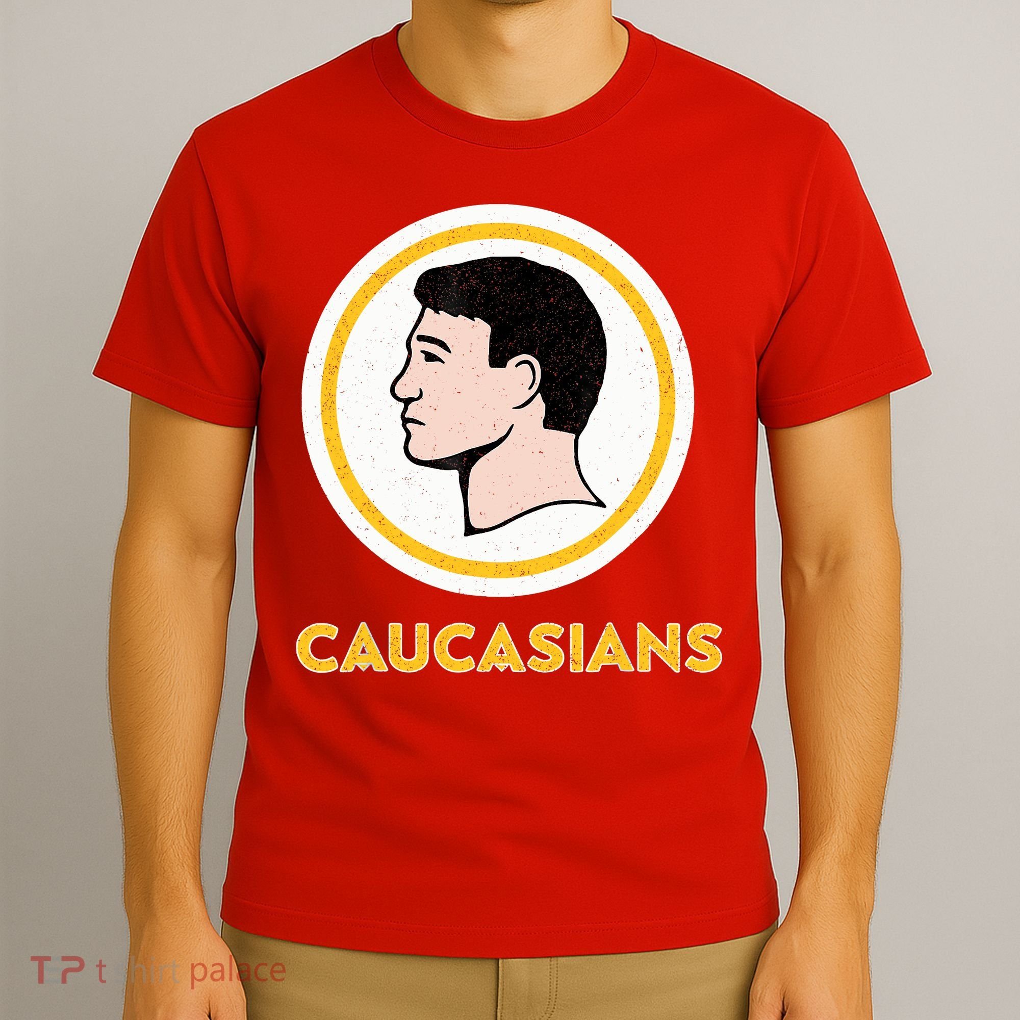 Caucasians Funny Vintage Caucasians Pride Tee T-Shirt