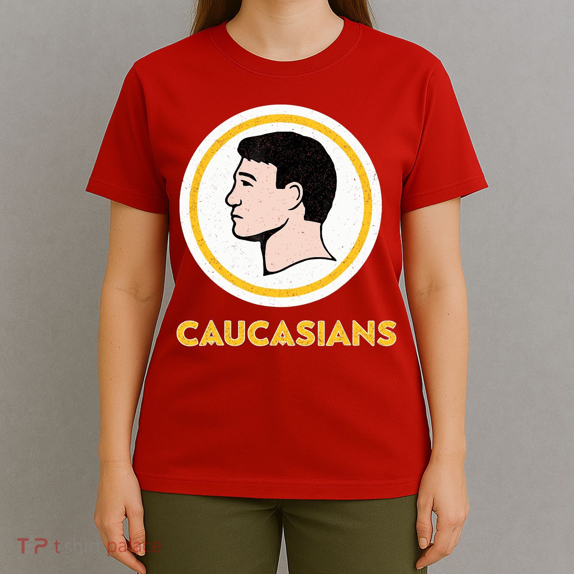 Caucasians Funny Vintage Caucasians Pride Tee T-Shirt