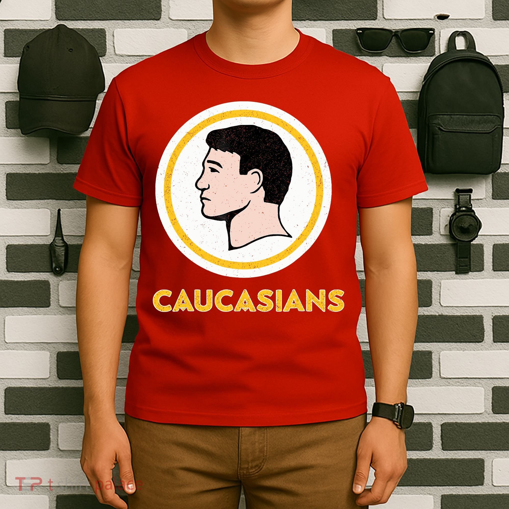 Caucasians Funny Vintage Caucasians Pride Tee T-Shirt