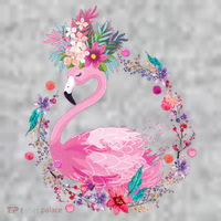 Cute Flower Wreath Flamingo Kids Sweatshirt thumb 2