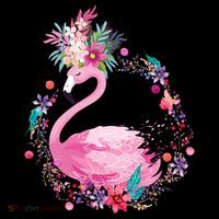 Cute Flower Wreath Flamingo Coffee Mug thumb 5