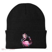 Cute Flower Wreath Flamingo Beanie thumb 0
