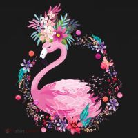 Cute Flower Wreath Flamingo Coaster thumb 2