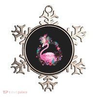 Cute Flower Wreath Flamingo Ornament thumb 0