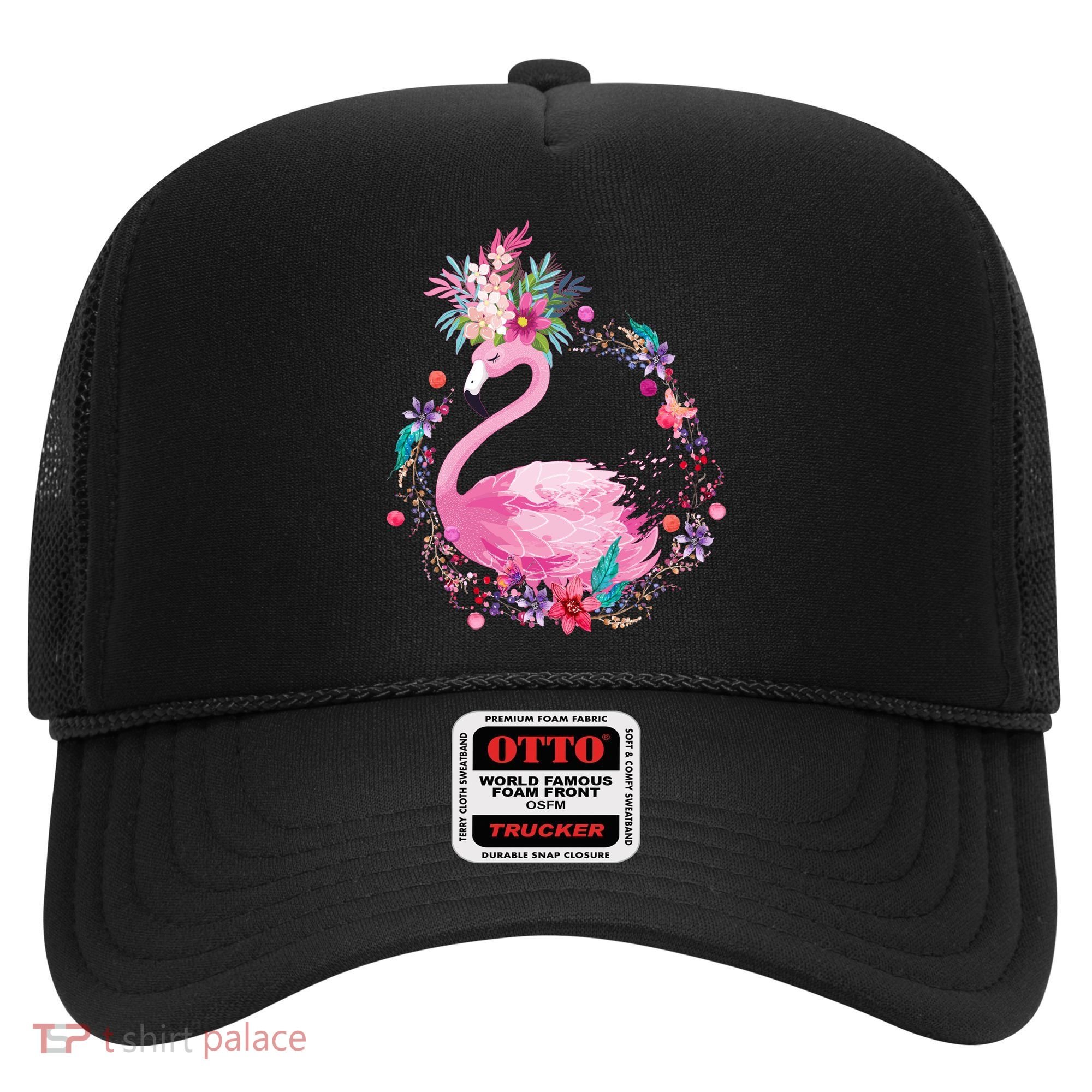 Cute Flower Wreath Flamingo Hat