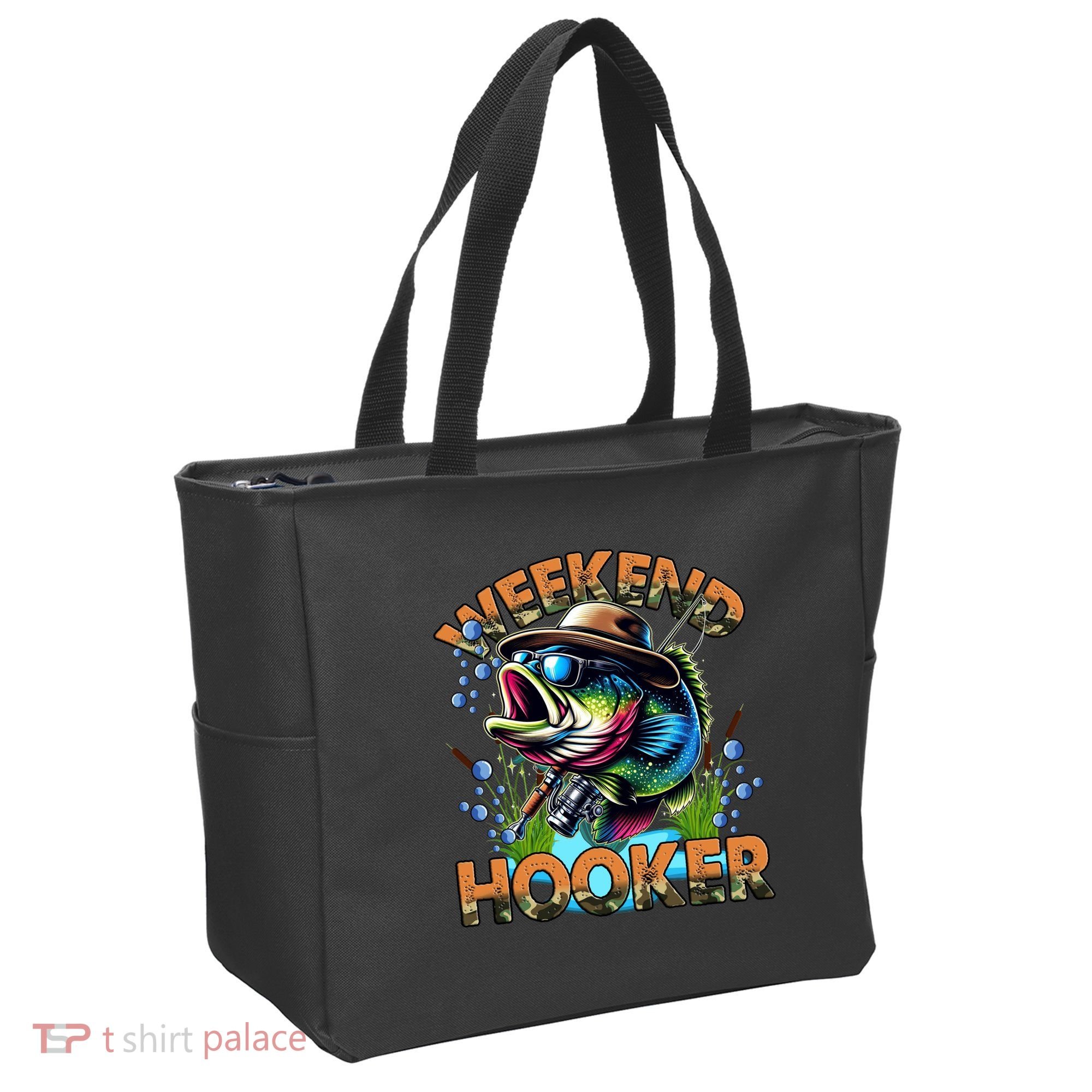 Cool Fishing Weekend Hooker Tote Bag