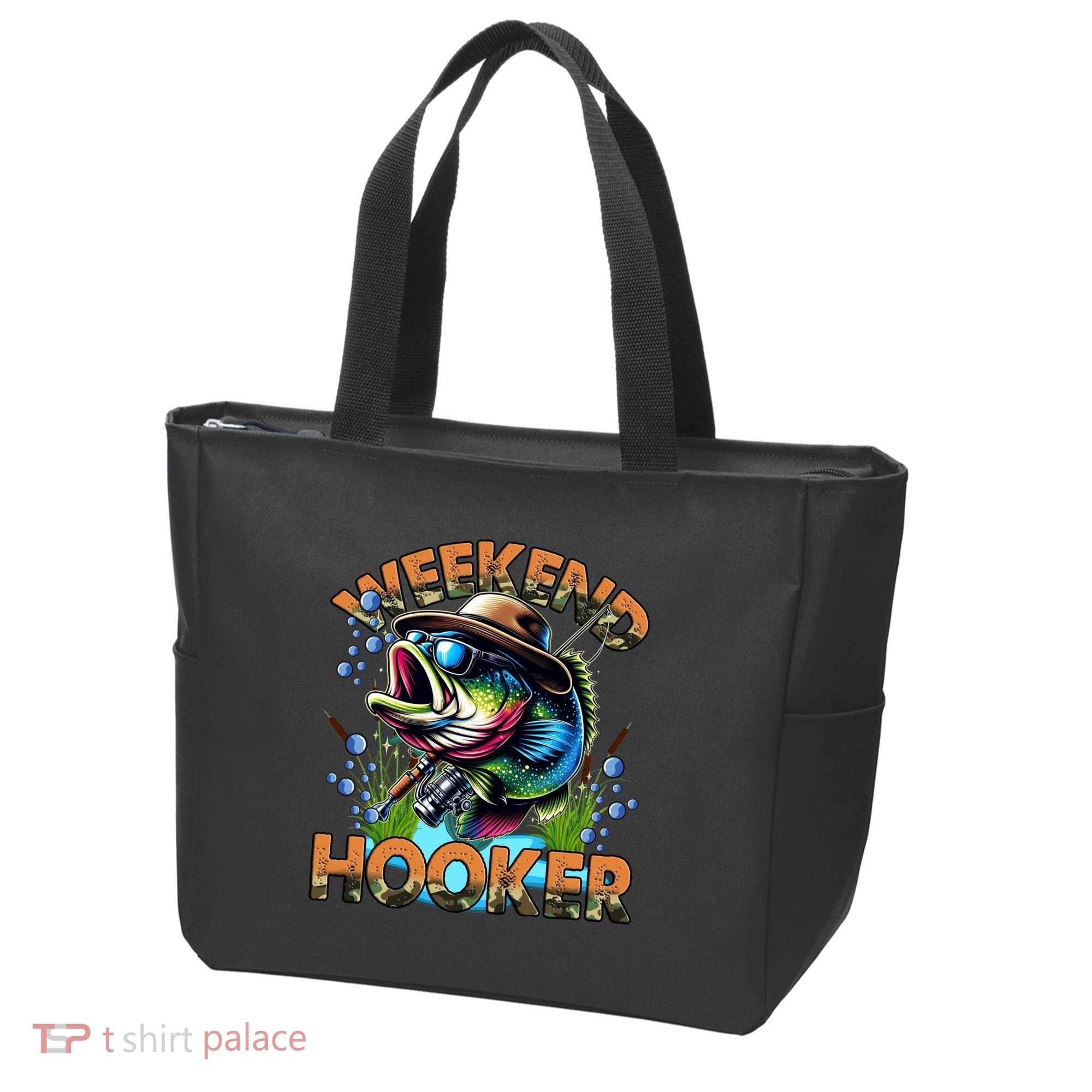 Cool Fishing Weekend Hooker Tote Bag