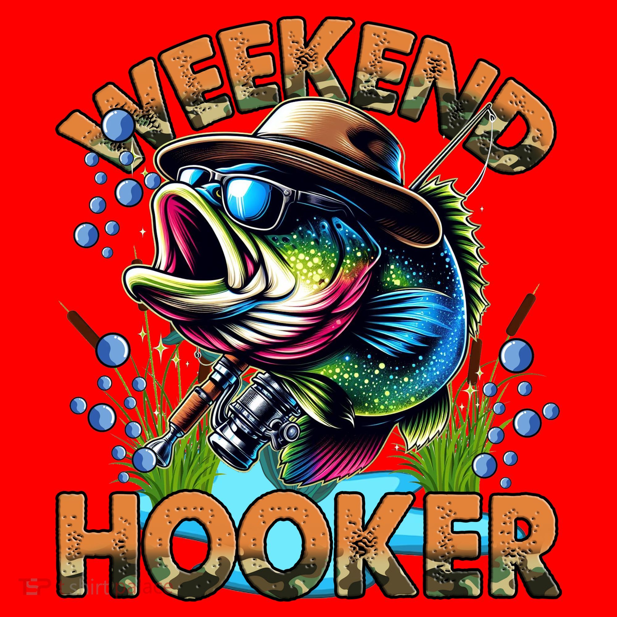 Cool Fishing Weekend Hooker Santa Hat