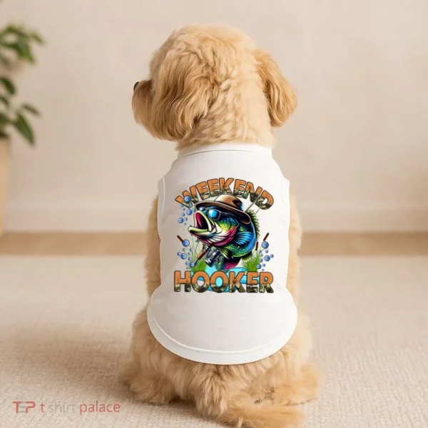 Cool Fishing Weekend Hooker Doggie Tank