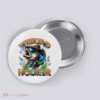 Cool Fishing Weekend Hooker Button thumb 0