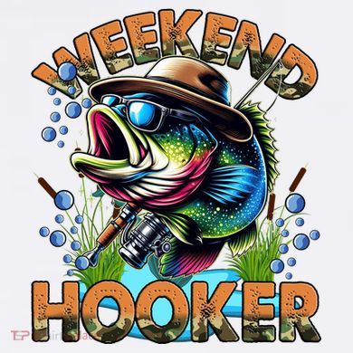Cool Fishing Weekend Hooker Flat Bill Trucker Hat
