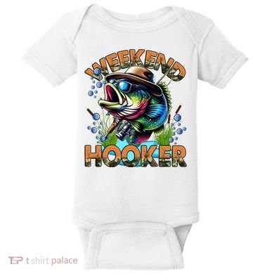 Cool Fishing Weekend Hooker Baby Bodysuit