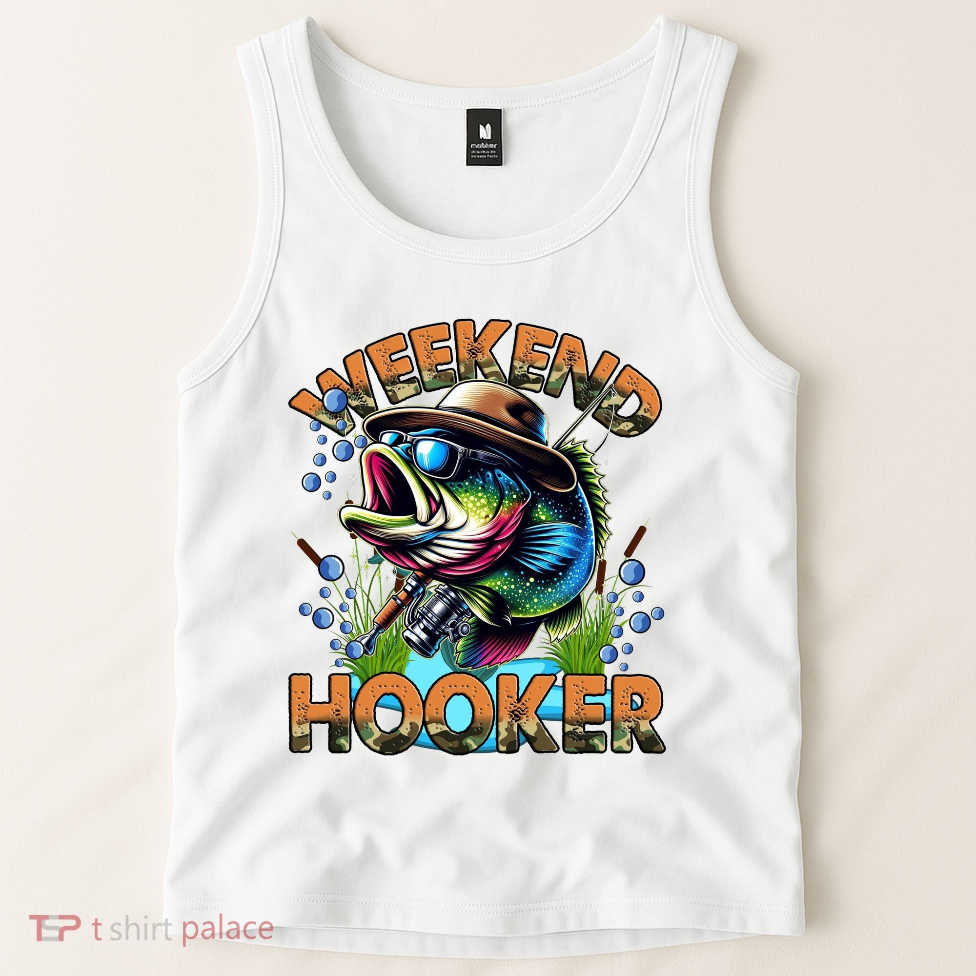 Cool Fishing Weekend Hooker Tank Top
