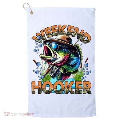 Cool Fishing Weekend Hooker Golf Towel