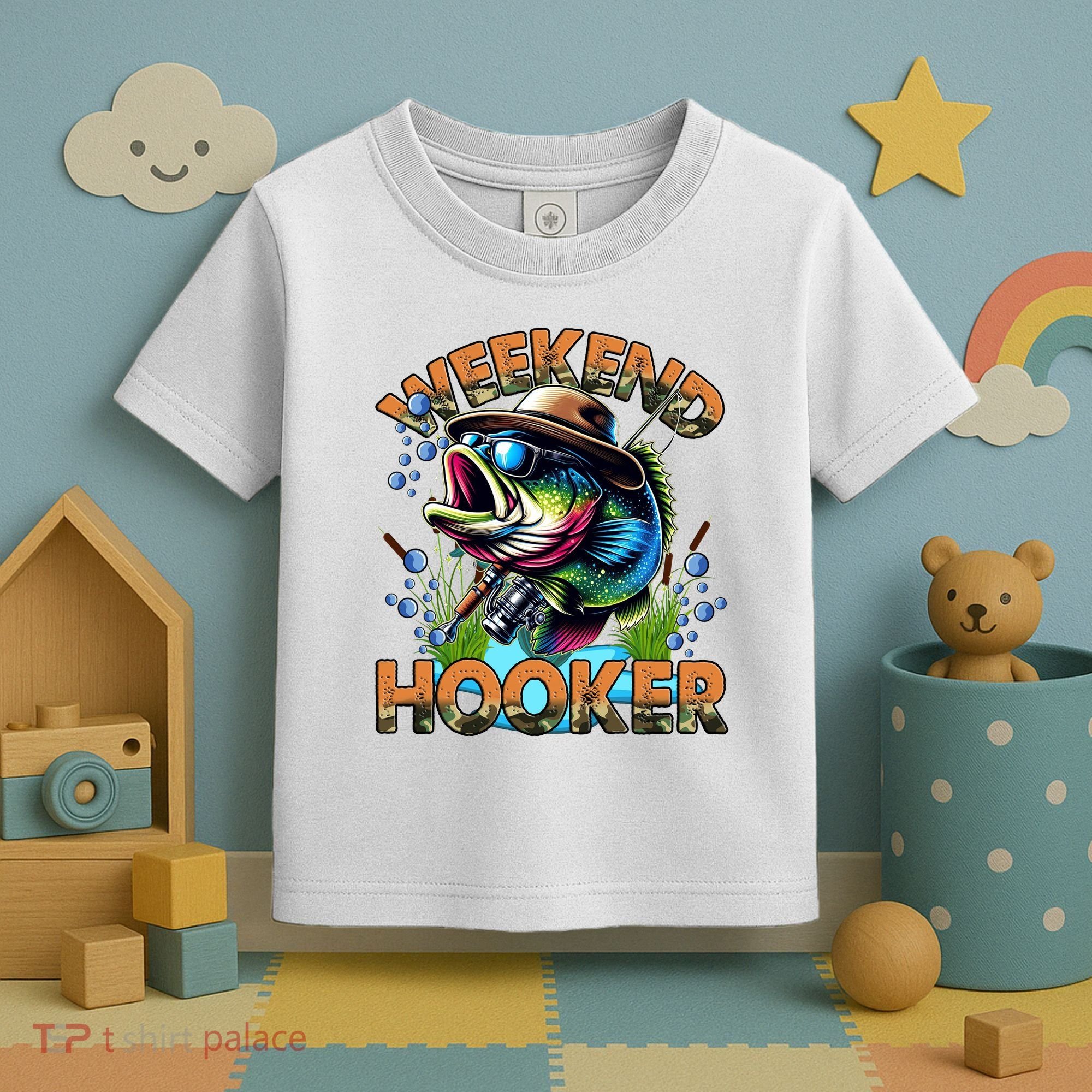 Cool Fishing Weekend Hooker Toddler T-Shirt