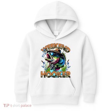 Cool Fishing Weekend Hooker Kids Hoodie