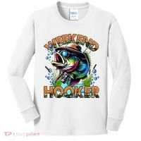 Cool Fishing Weekend Hooker Kids Long Sleeve Shirt thumb 0