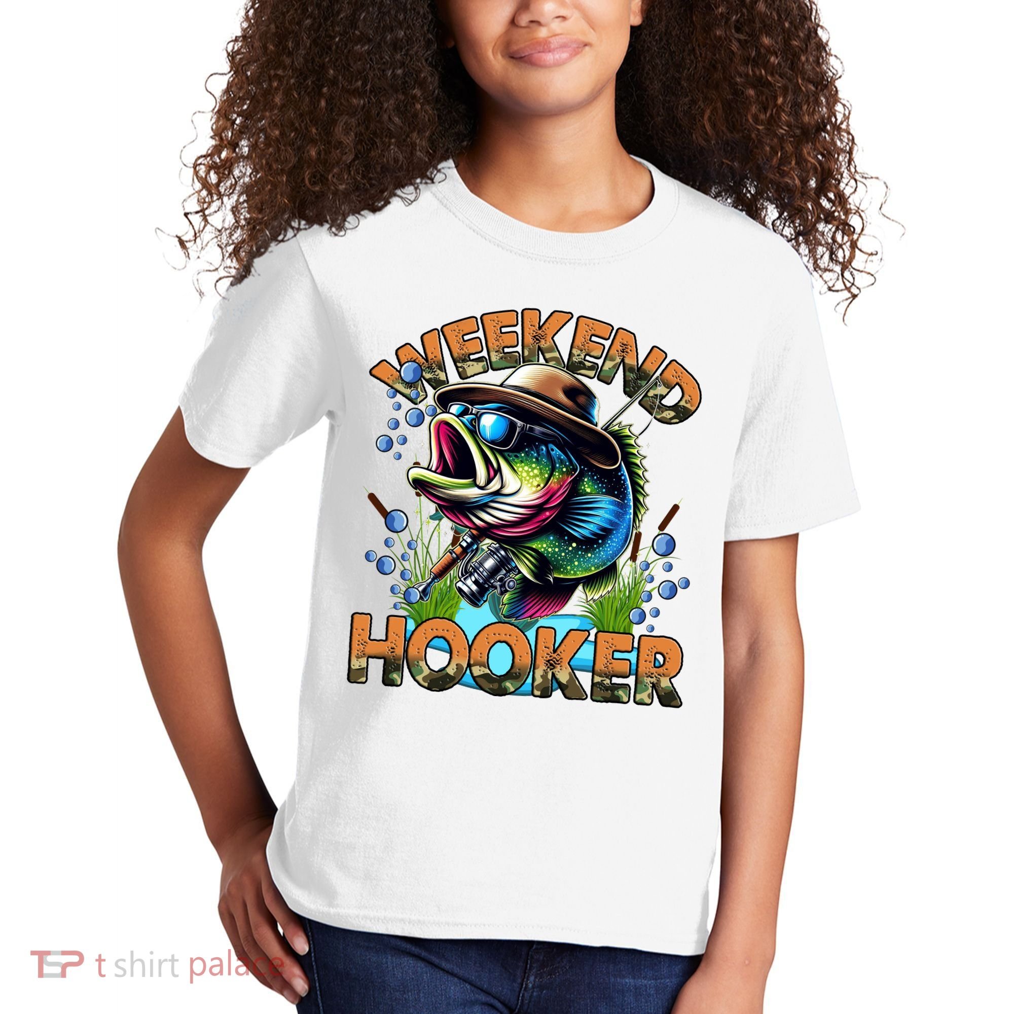 Cool Fishing Weekend Hooker Kids T-Shirt