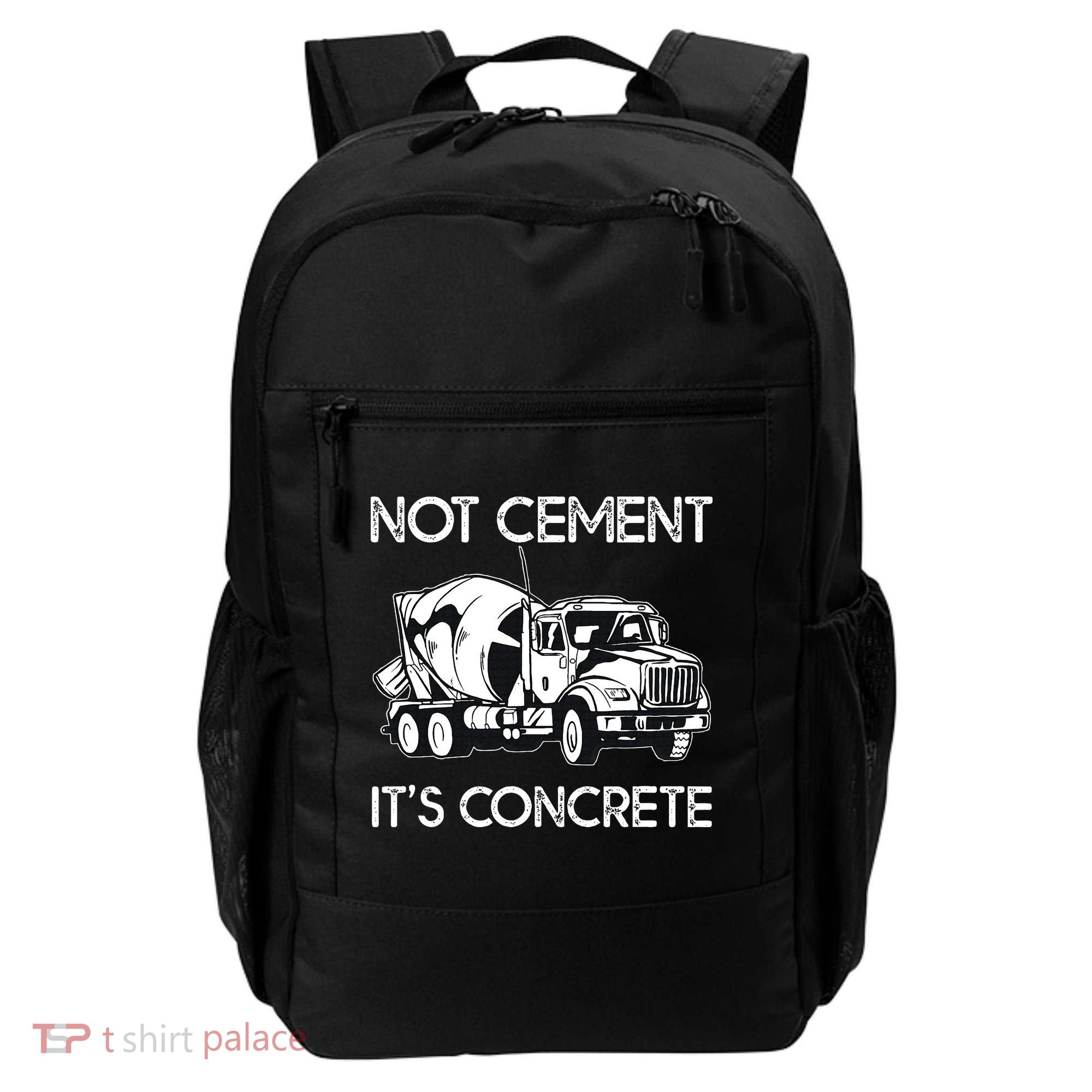 Concrete Finisher Worker Cement Mixer Truck Driver Backpack