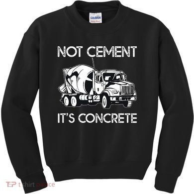 Concrete Finisher Worker Cement Mixer Truck Driver Kids Sweatshirt