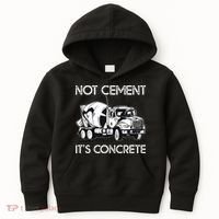 Concrete Finisher Worker Cement Mixer Truck Driver Kids Hoodie thumb 0