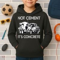 Concrete Finisher Worker Cement Mixer Truck Driver Kids Hoodie thumb 2